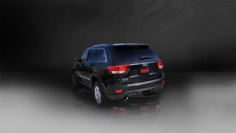 Corsa 15-16 Jeep Grand Cherokee Black 2.5in Dual Rear Exit Cat-Back Exhaust - Corvette Realm