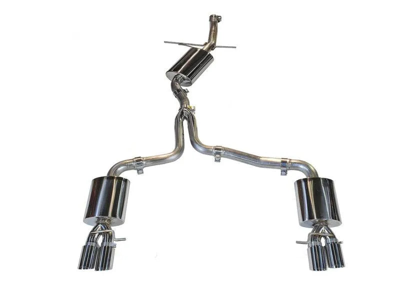 AWE Tuning Audi B8 A5 2.0T Touring Edition Exhaust - Quad Outlet Polished Silver Tips - Corvette Realm