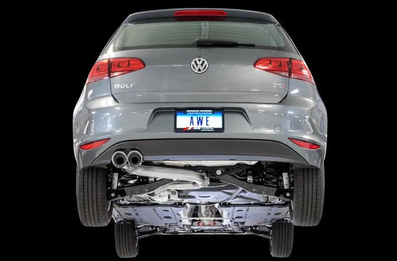 AWE Tuning VW MK7 Golf 1.8T Track Edition Exhaust w/Diamond Black Tips (90mm) - Corvette Realm