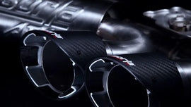 Borla 20-25 Chevrolet Corvette C8 6.2L ATAK 3in Exhaust System Dual Round Angle Cut Carbon Fiber Tips