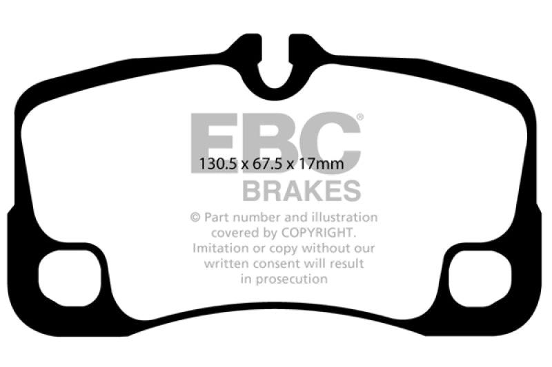 EBC 09-12 Porsche 911 (997) (Cast Iron Rotor only) 3.6 Carrera 2 Redstuff Rear Brake Pads - Corvette Realm