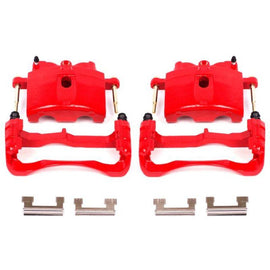 Power Stop 00-04 Cadillac DeVille Front Red Calipers w/Brackets - Pair - Corvette Realm
