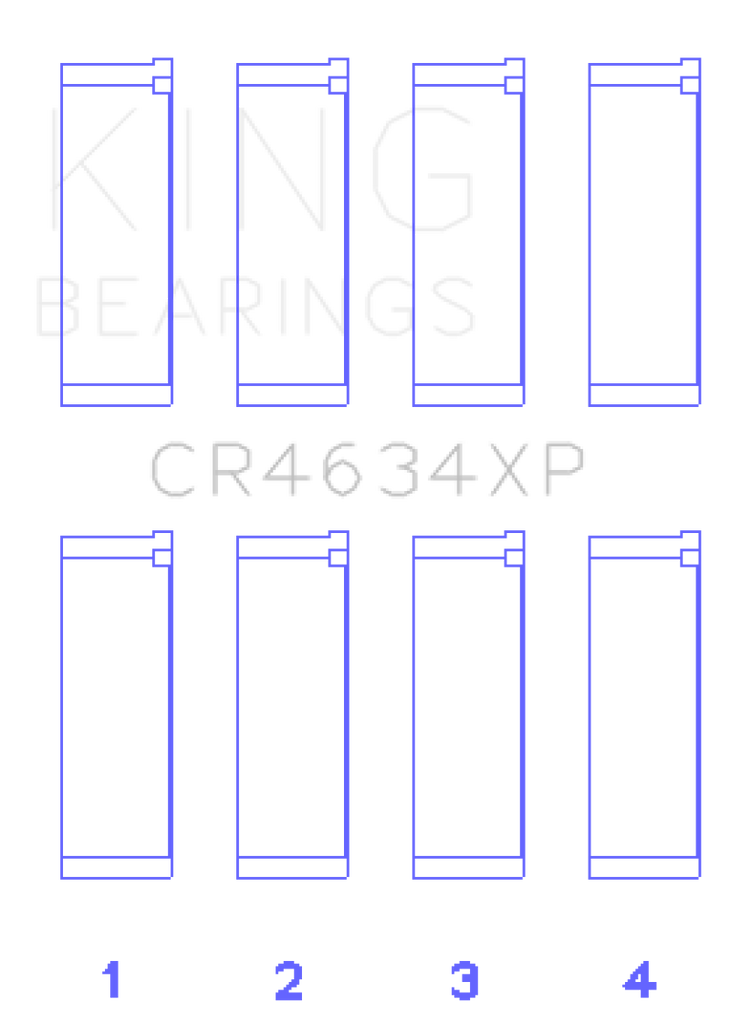 King Hyundai G4KF Connecting Rod Bearing Set - Size +0.25mm