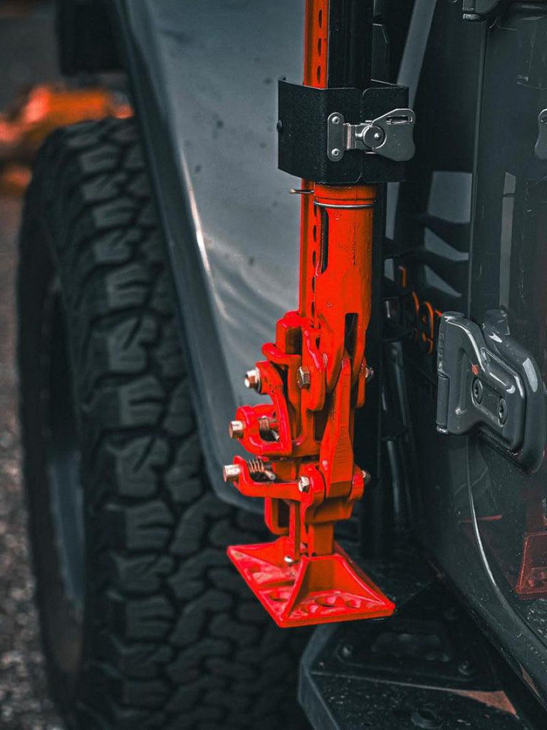 Go Rhino 18-24 Jeep Wrangler JL/JLU/JT Front Fender Jack Mount for Hi-Lift Jack - Tex. Blk - Corvette Realm