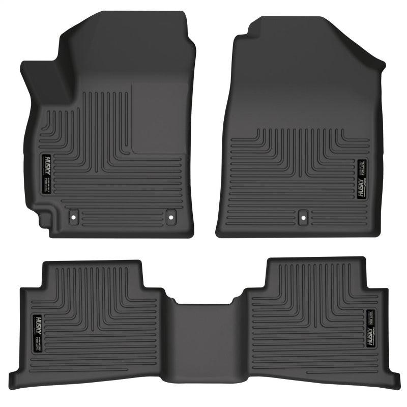 Husky Liners 21-22 Kia Seltos WeatherBeater Front & 2nd Seat Floor Liners - Black - Corvette Realm