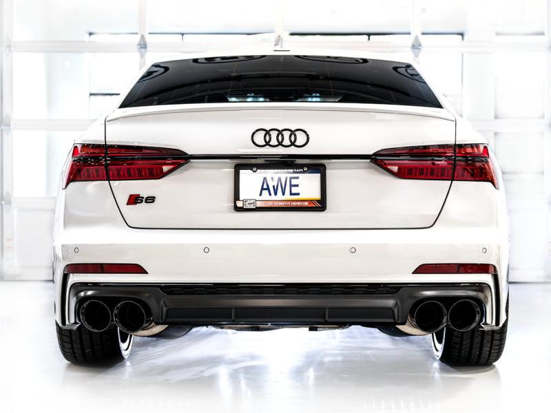 AWE Tuning 19-23 Audi C8 S6/S7 2.9T V6 AWD Touring Edition Exhaust - Diamond Black Tips - Corvette Realm