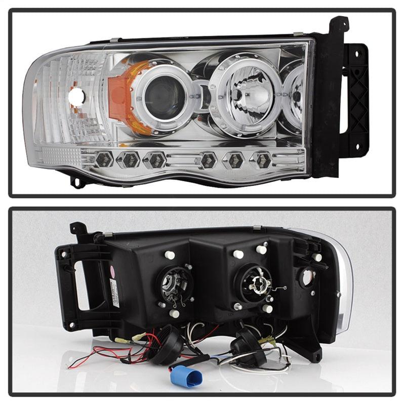 Spyder Dodge Ram 1500 02-05/Ram 2500 03-05 Projector Headlights LED Halo LED Chrm PRO-YD-DR02-HL-C - Corvette Realm