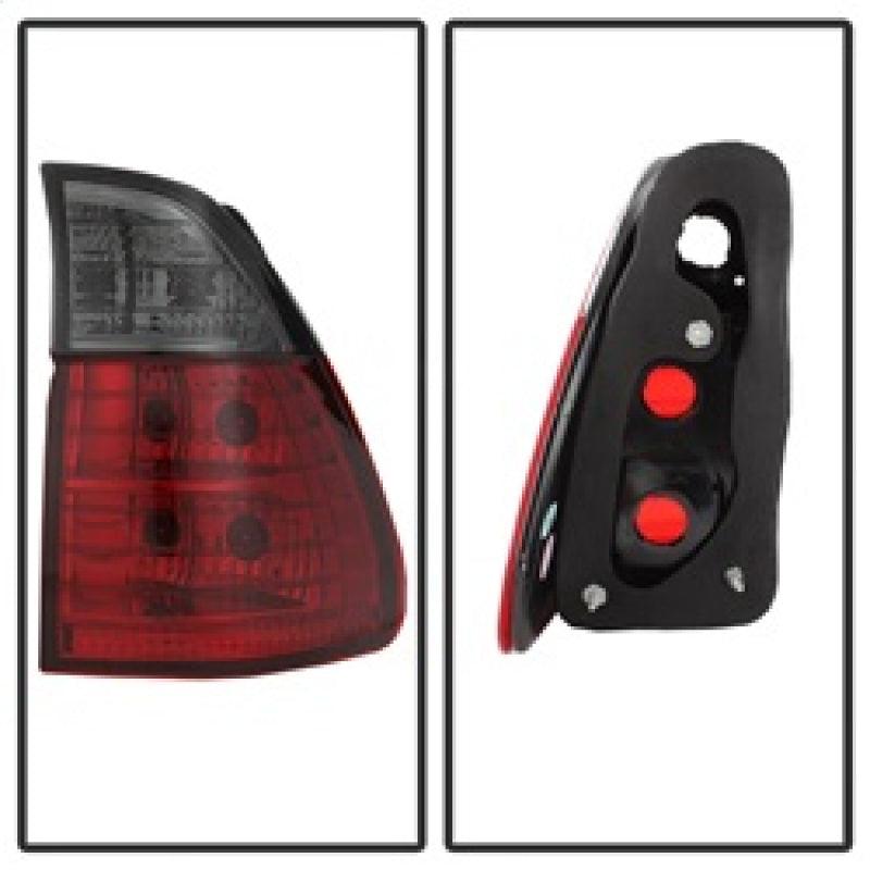 Spyder BMW E53 X5 00-06 4PCS Euro Style Tail Lights- Red Smoke ALT-YD-BE5300-RS - Corvette Realm