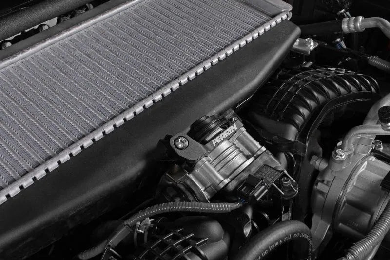 Perrin 2022+ Subaru WRX/19-23 Ascent/Legacy/Outback Top Mount Intercooler Bracket - Black - Corvette Realm