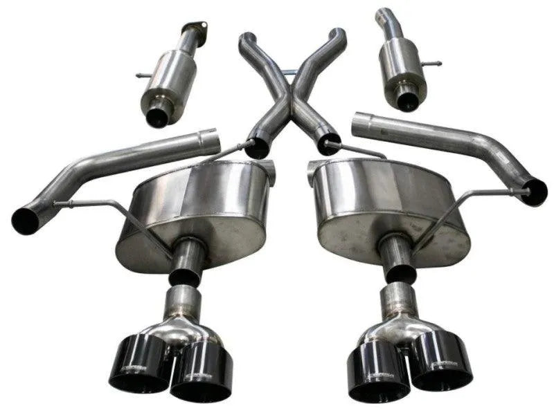 Corsa 18-20 Jeep Grand Cherokee TrackHawk 6.2L Sport Cat-Back Dual Rear Exit w/4.5in Black Tips - Corvette Realm