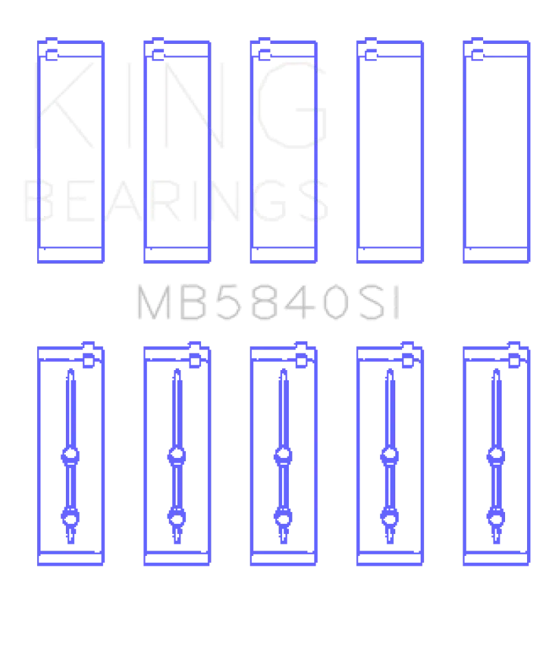 King Chrysler/Dodge Gen 3 Hemi 5.7L/6.1L/6.4L Crankshaft Main Bearing Set (Set of 5)