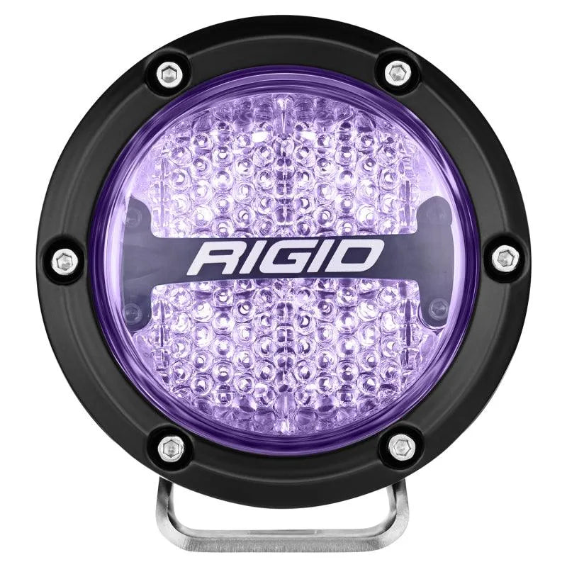 Rigid Industries 360-Series 4in LED Off-Road Diffused Beam - RGBW Backlight (Pair) - Corvette Realm