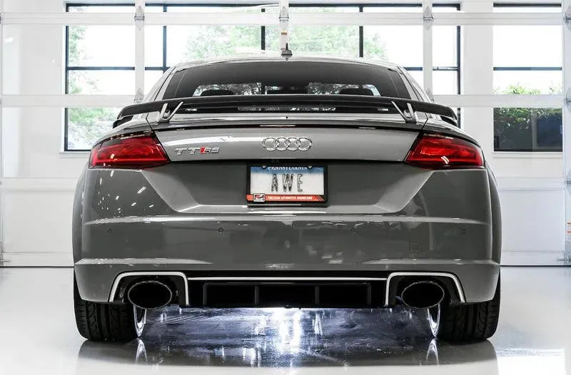 AWE Tuning 18-19 Audi TT RS 8S/RK3 2.5L Turbo Track Edition Exhaust - Diamond Black RS-Style Tips - Corvette Realm