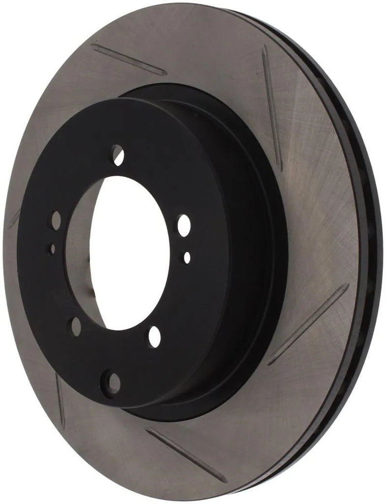 StopTech Power Slot 03-06 Evo 8 & 9 Slotted Left Rear Rotor - Corvette Realm