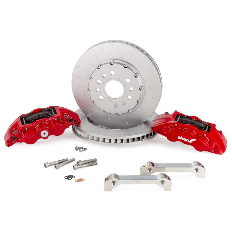 Alcon 2021+ RAM TRX 376x42mm Rotors 6-Piston Red Calipers Front Brake Upgrade Kit - Corvette Realm