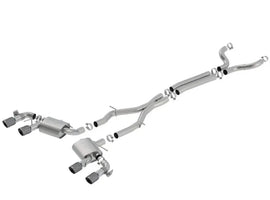 Borla 17-24 Chevrolet Camaro ZL1 6.2L V8 S Type Catback Exhaust w/ Dual Mode Valves CF Black Anod
