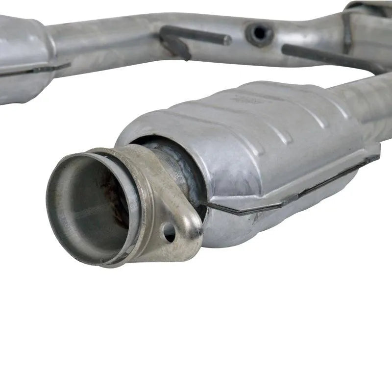 BBK 96-04 Mustang 4.6 GT / Cobra Short Mid H Pipe w Catalytic Converters 2-1/2 For Long Tube Headers - Corvette Realm