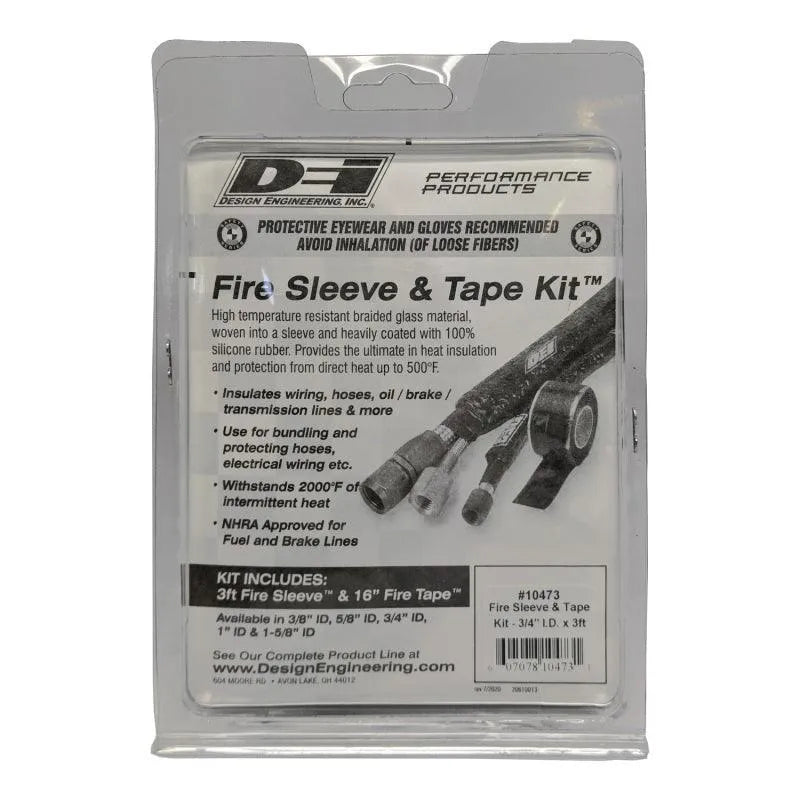 DEI Fire Sleeve and Tape Kit 3/4in I.D. x 3ft - Corvette Realm