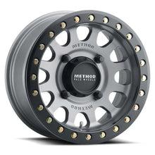 Load image into Gallery viewer, Method MR401 UTV Beadlock 15x7 / 5+2/38mm Offset / 4x136 / 106mm CB Titanium Wheel- Matte Black Ring