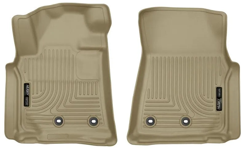 Husky Liners 13-16 Lexus LX570 / 13-16 Toyota Land Cruiser WeatherBeater Front Tan Floor Liners - Corvette Realm