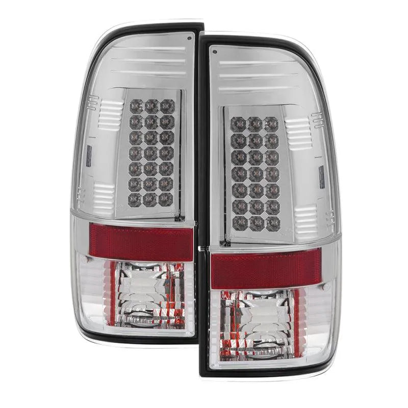 Spyder Ford F150 side 97-03/F250/350/450 Super Duty 99-07 LED Tail Lights Chrm ALT-YD-FF15097-LED-C - Corvette Realm