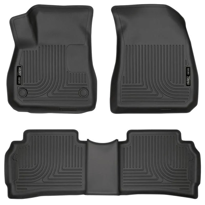 Husky Liners 2016 Chevy Malibu Weatherbeater Black Front & 2nd Seat Floor Liners (Footwell Coverage) - Corvette Realm