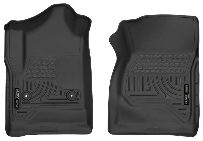 Husky Liners 14-17 Chevrolet Silverado 1500 Standard Cab X-Act Contour Black Front Floor Liners - Corvette Realm