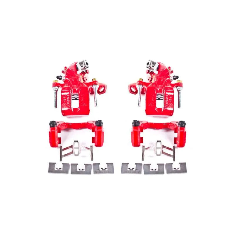 Power Stop 06-11 Acura CSX Rear Red Calipers w/Brackets - Pair - Corvette Realm