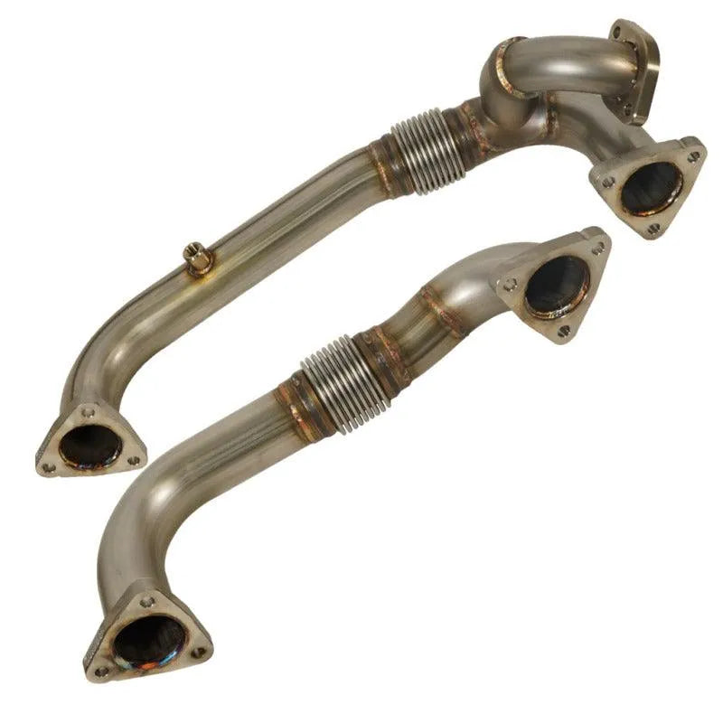 BD Diesel 08-10 Ford F-250/F-350/F-450/F-550 Powerstroke 6.4L Up Pipes Kit w/Manifold Set - Corvette Realm