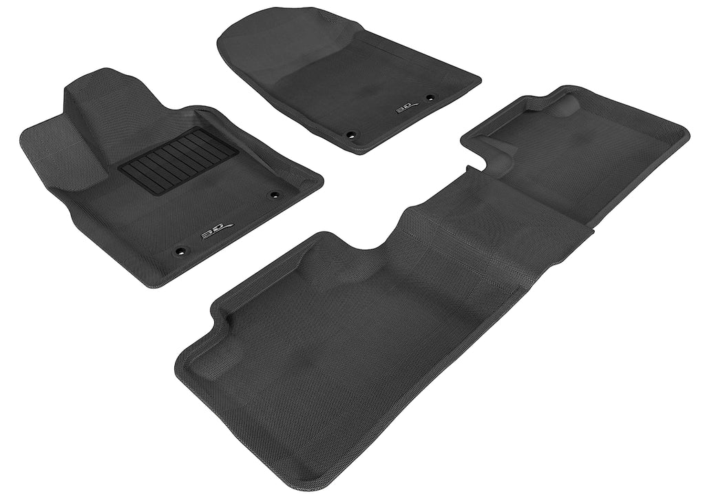 3D MAXpider 2013-2023 Jeep Grand Cherokee Dodge Durango Kagu 1st & 2nd Row Floor Mats - Black