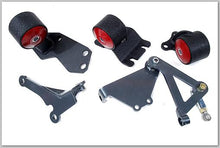 Load image into Gallery viewer, Innovative 88-91 Civic B-Series Black Steel Mounts 75A Bushings (Cable to Hydro Conversion)