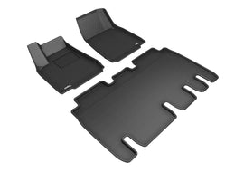 3D MAXpider 2016-2020 Tesla Model X Kagu 1st & 2nd Row Floor Mats - Black