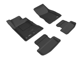 3D MAXpider 2015-2023 Ford Mustang Kagu 1st & 2nd Row Floor Mats - Black
