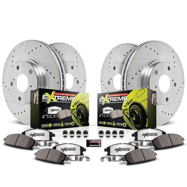 Power Stop 05-13 C6 Corvette Front & Rear Z26 Street Warrior Brake Kit