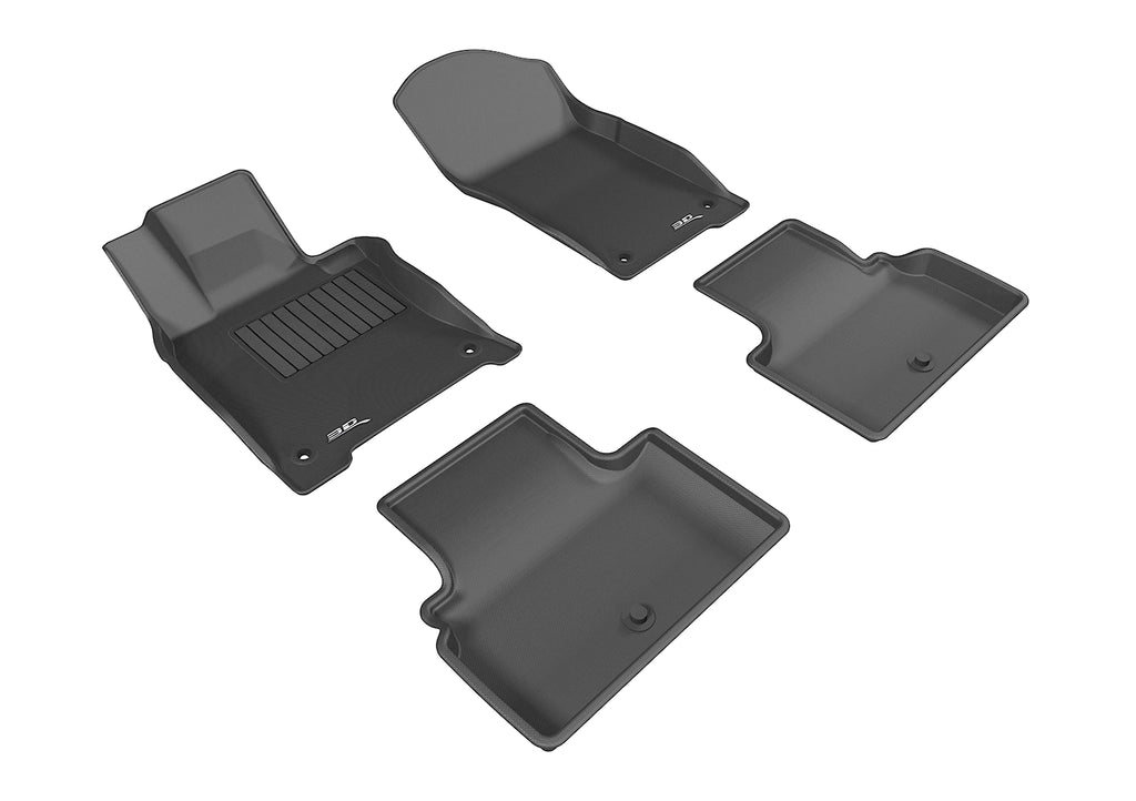 3D MAXpider 2014-2017 Infiniti Q50 Kagu 1st & 2nd Row Floor Mats - Black