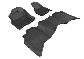 3D MAXpider 2012-2024 Dodge Ram 1500/2500/3500 Crew Cab Kagu 1st & 2nd Row Floor Mats - Black