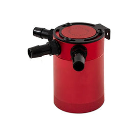 Mishimoto Compact Baffled Oil Catch Can 3-Port - Red - Corvette Realm