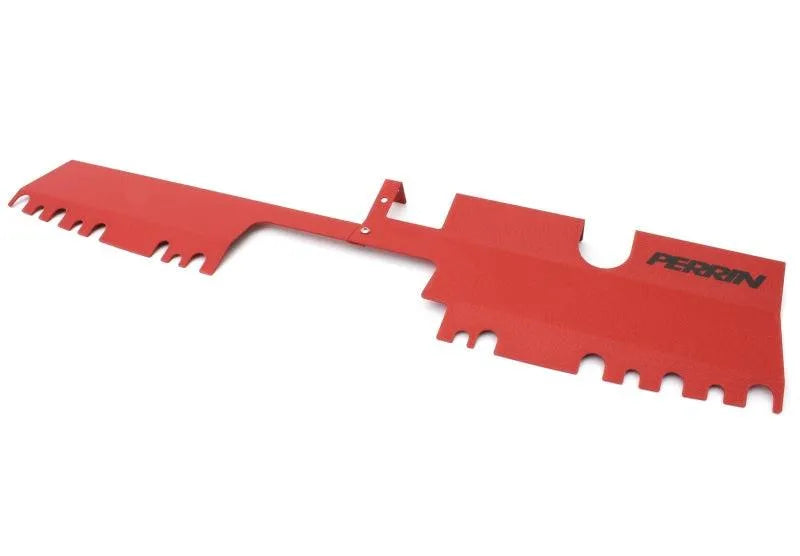 Perrin 15-21 WRX/STI Radiator Shroud (With OEM Intake Scoop) - Red - Corvette Realm