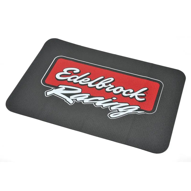 Edelbrock Racing Fender Cover - PVC Foam Mat - 2 Color Printed Edelbrock Racing Logo - Corvette Realm