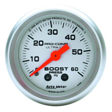 Load image into Gallery viewer, Autometer Ultra-Lite 52mm 60 PSI Mechanical Boost Gauge - Corvette Realm