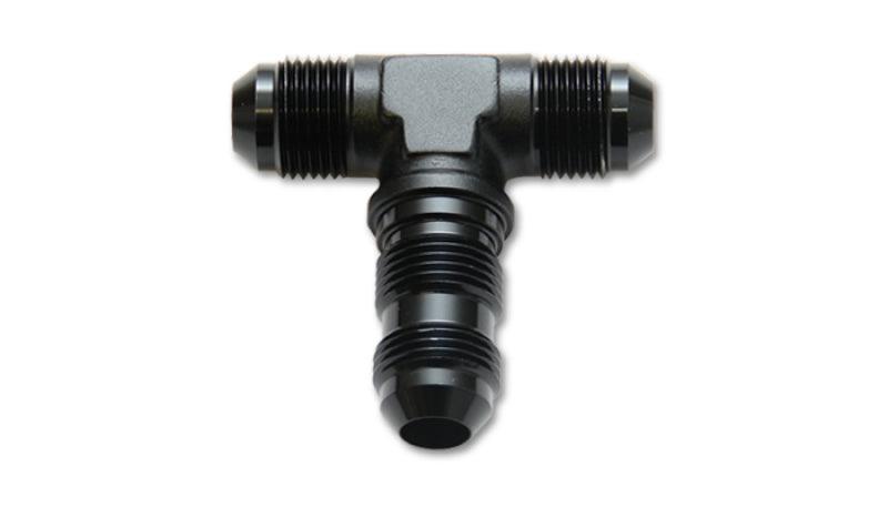 Vibrant -3AN Bulkhead Adapter Tee Fitting - Anodized Black Only - Corvette Realm