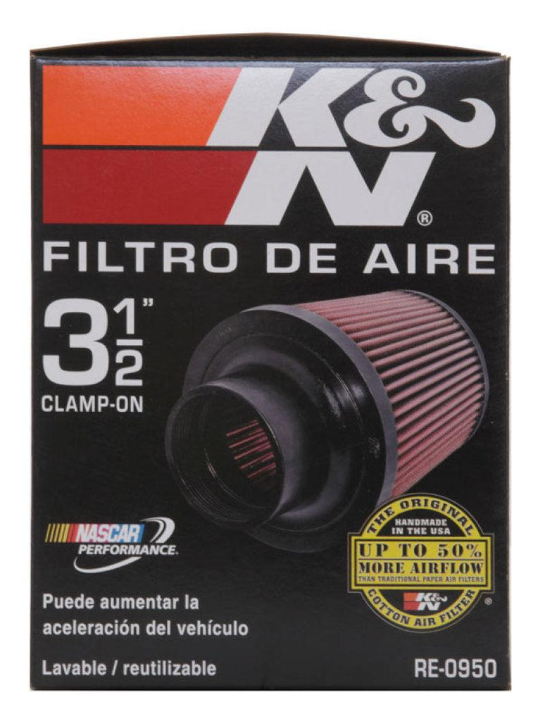 K&N Universal Rubber Filter 3 1/2inch ID FLG / 6inch Base / 4-5/8inch Top / 6inch Height - Corvette Realm