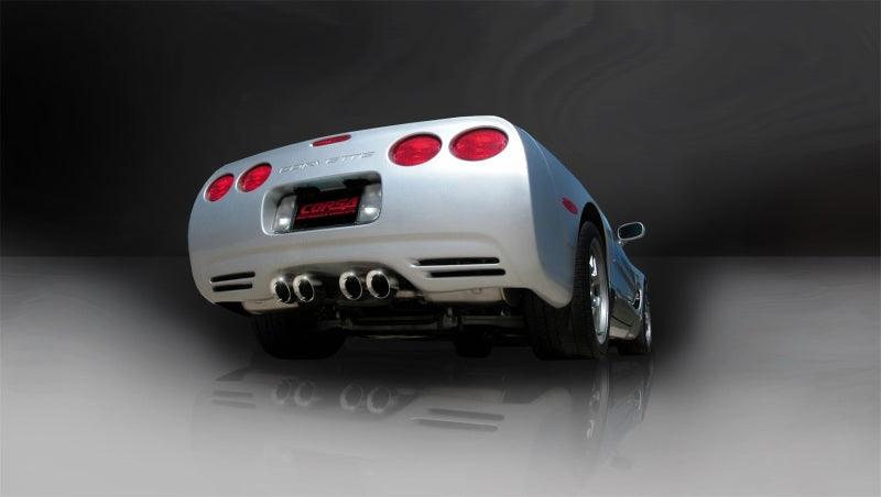 Corsa 97-04 Chevrolet Corvette C5 Z06 5.7L V8 Polished Sport Axle-Back Exhaust - Corvette Realm