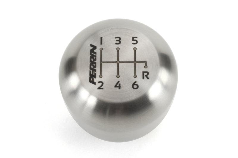 Perrin 17-18 Honda Civic Brushed Stainless Steel Large Shift Knob - 6 Speed - Corvette Realm