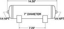 Load image into Gallery viewer, Firestone Air Tank 2 Gallon 7in. x 14.5in. (2) 1/4in. NPT Ports 150 PSI Max - Black (WR17609126) - Corvette Realm