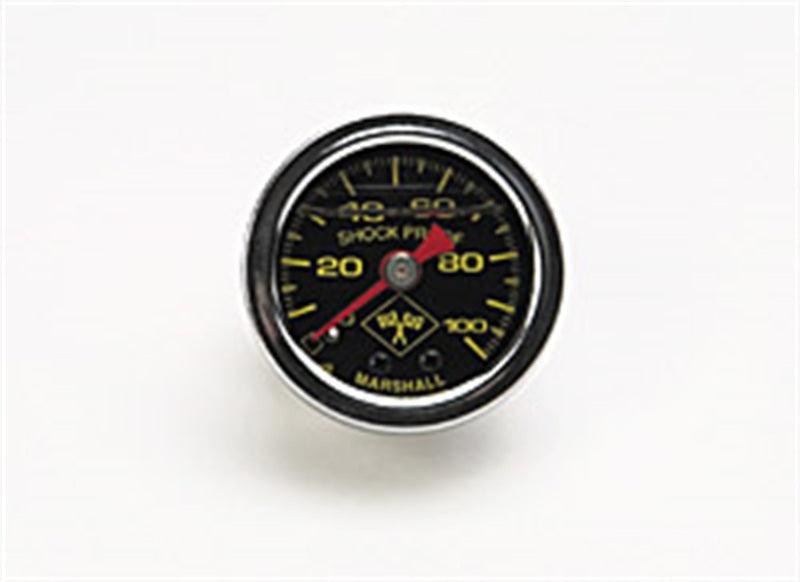 Russell Performance 100 psi fuel pressure gauge black face chrome case (Liquid-filled) - Corvette Realm