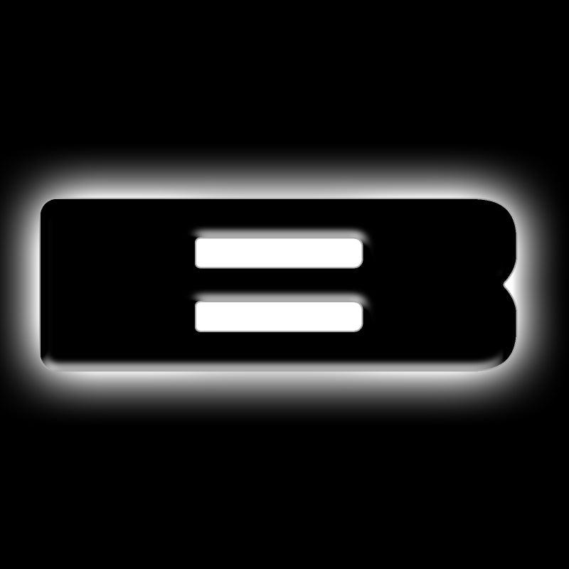 ORACLE Lighting Universal Illuminated LED Letter Badges - Matte Black Surface Finish - B - Corvette Realm