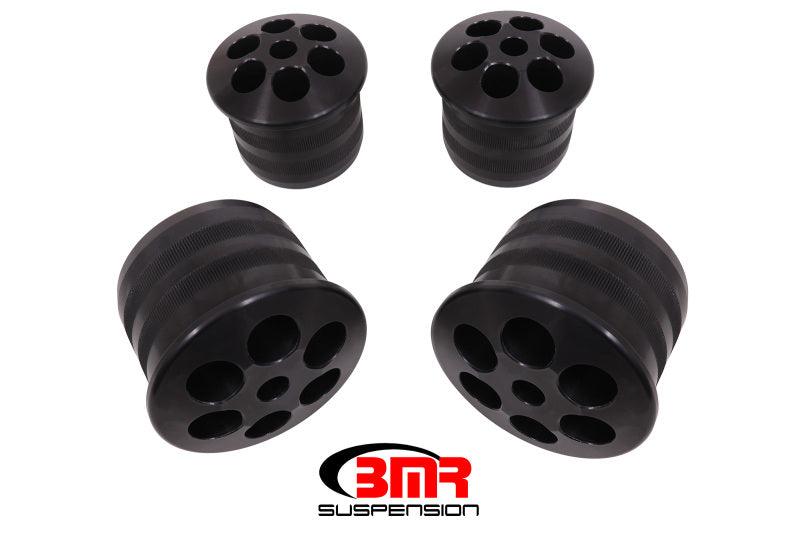 BMR 08-18 Dodge Challenger Aluminum Rear Cradle Bushings Kit - Black Anodized - Corvette Realm