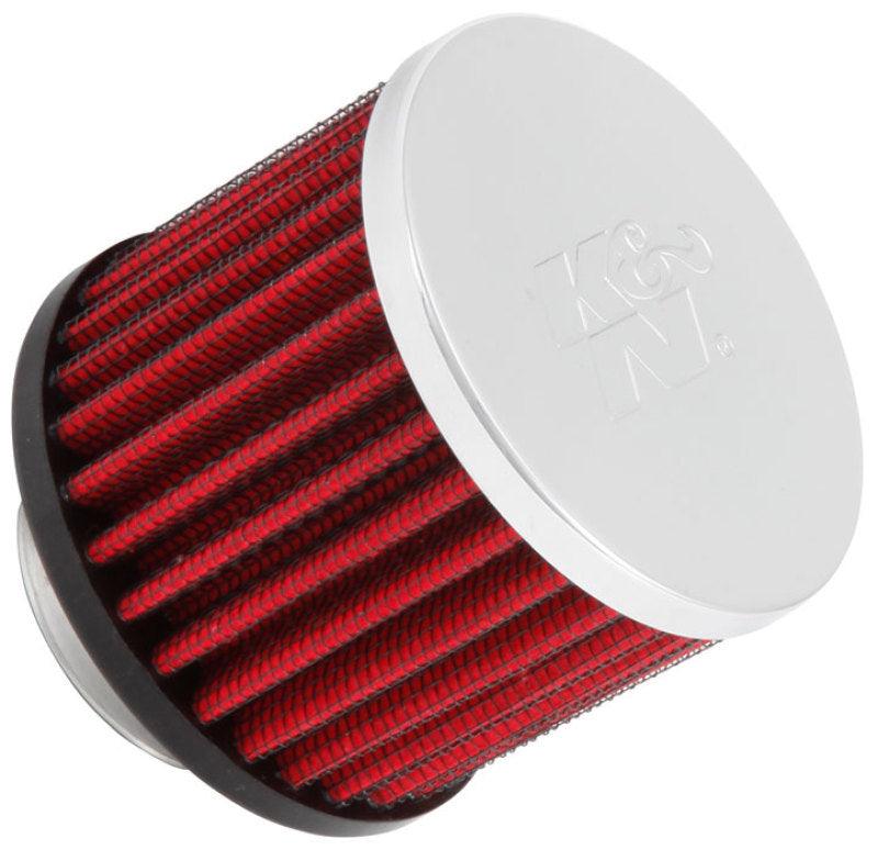 K&N 1.375 inch ID 3 inch OD 2.5 inch H Clamp On Crankcase Vent Filter - Corvette Realm