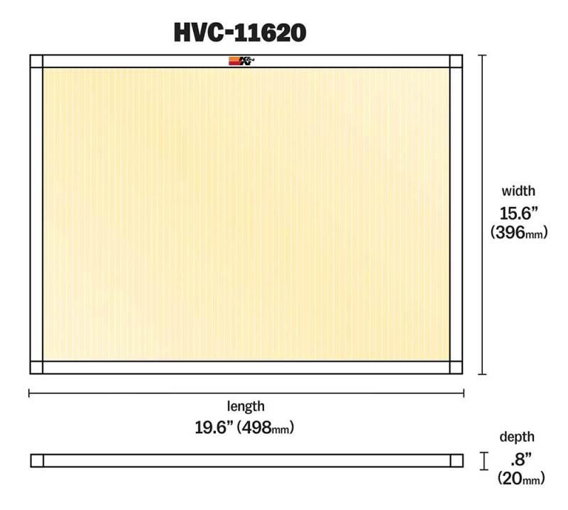 K&N HVAC Filter - 16 x 20 x 1 - Corvette Realm